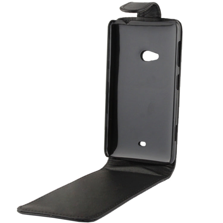 Vertical Flip Leather Case for Nokia Lumia 625  (Black)