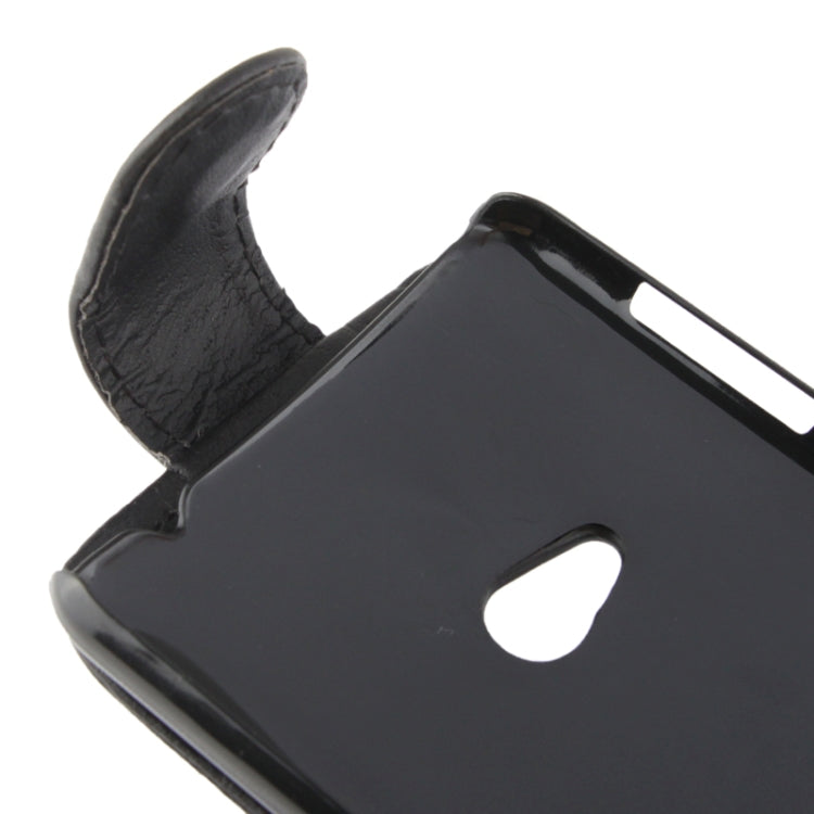 Vertical Flip Leather Case for Nokia Lumia 625  (Black)