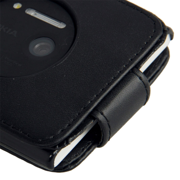 Vertical Flip Leather Case for Nokia Lumia 1020 (Black)