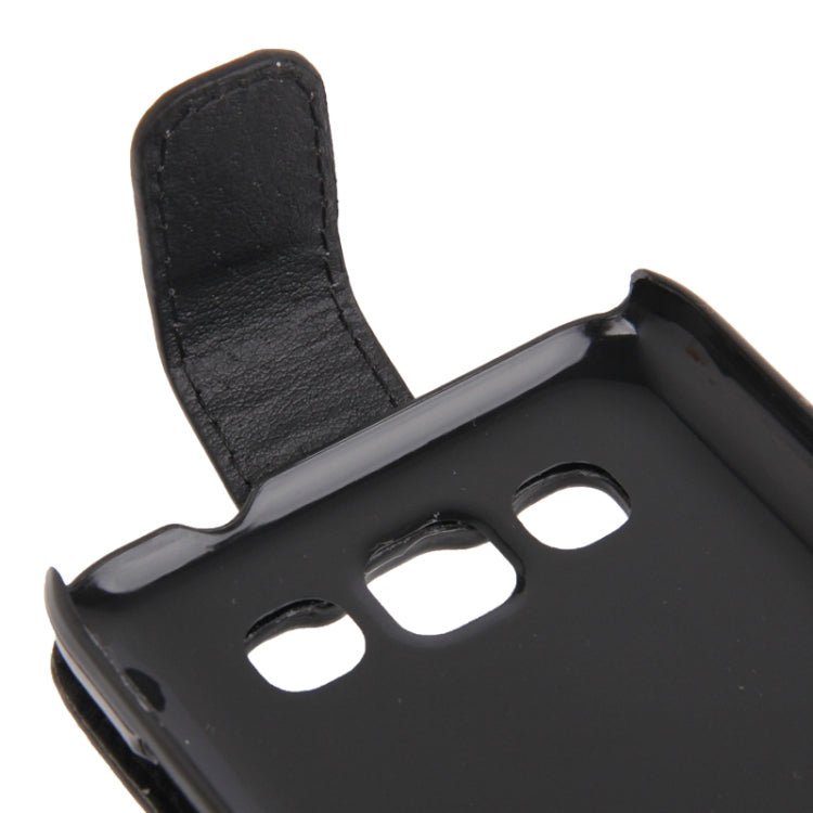 Vertical Flip Leather Case for Galaxy Win / i8552 / i8550 (Black)