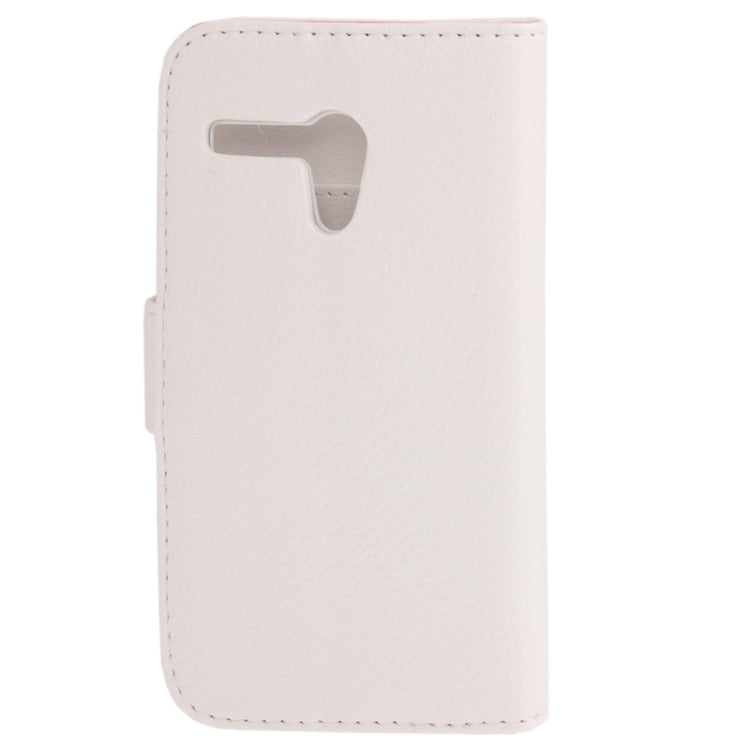 Litchi Texture Leather Case with Credit Card Slots & Holder for Motorola Moto G / XT937C / XT1028