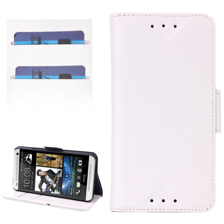 Oil Leather Case with Credit Card Slot & Holder for HTC One / M7