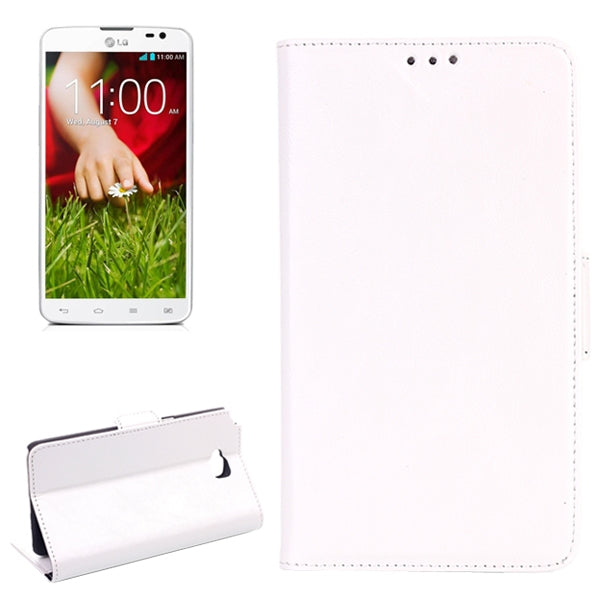 Oil Leather Case with Credit Card Slot & Holder for LG G Pro Lite Dual / D686
