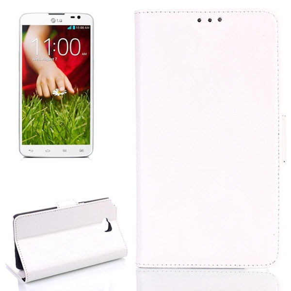 Oil Leather Case with Credit Card Slot & Holder for LG G Pro Lite Dual / D686