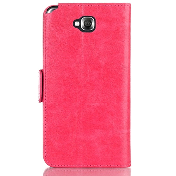 Oil Leather Case with Credit Card Slot & Holder for LG G Pro Lite Dual / D686