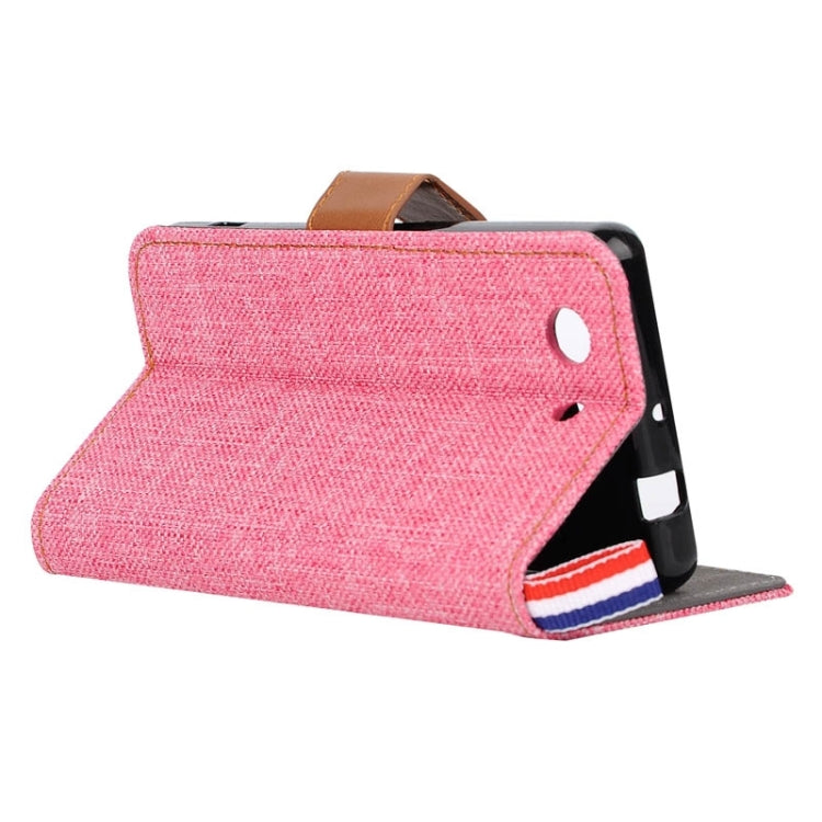 Denim Texture Horizontal Flip Leather Case with Card Slots & Holder & Lanyard for Sony Xperia Z3 Compact / Z3 mini