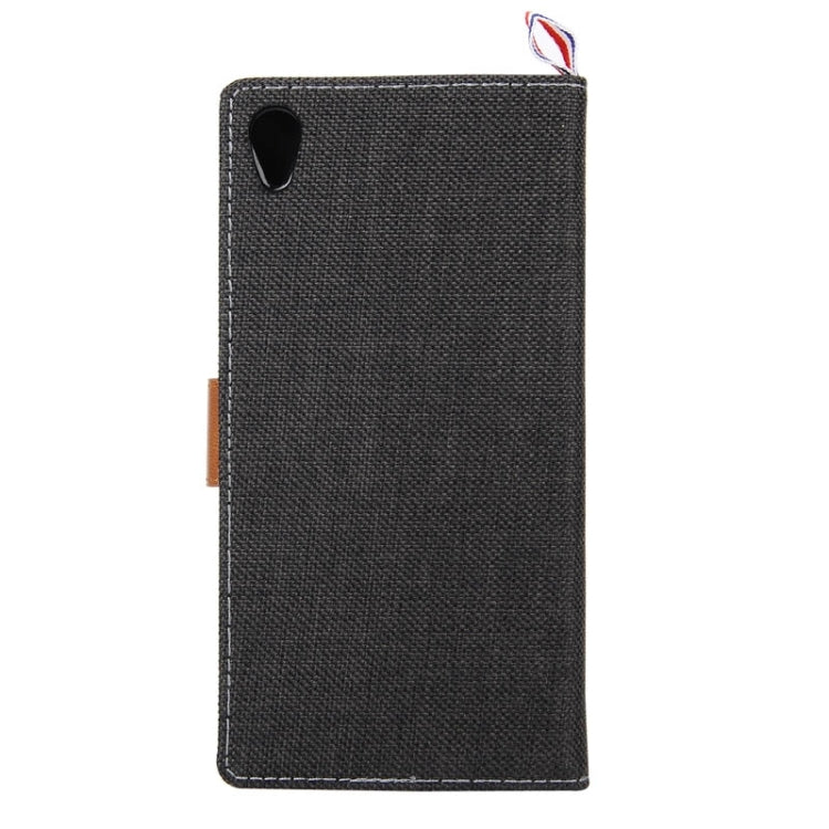 Denim Texture Horizontal Flip Leather Case with Card Slots & Holder & Lanyard for Sony Xperia Z1 / L39H