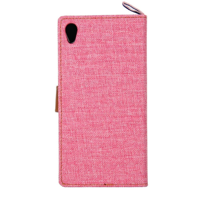 Denim Texture Horizontal Flip Leather Case with Card Slots & Holder & Lanyard for Sony Xperia Z1 / L39H