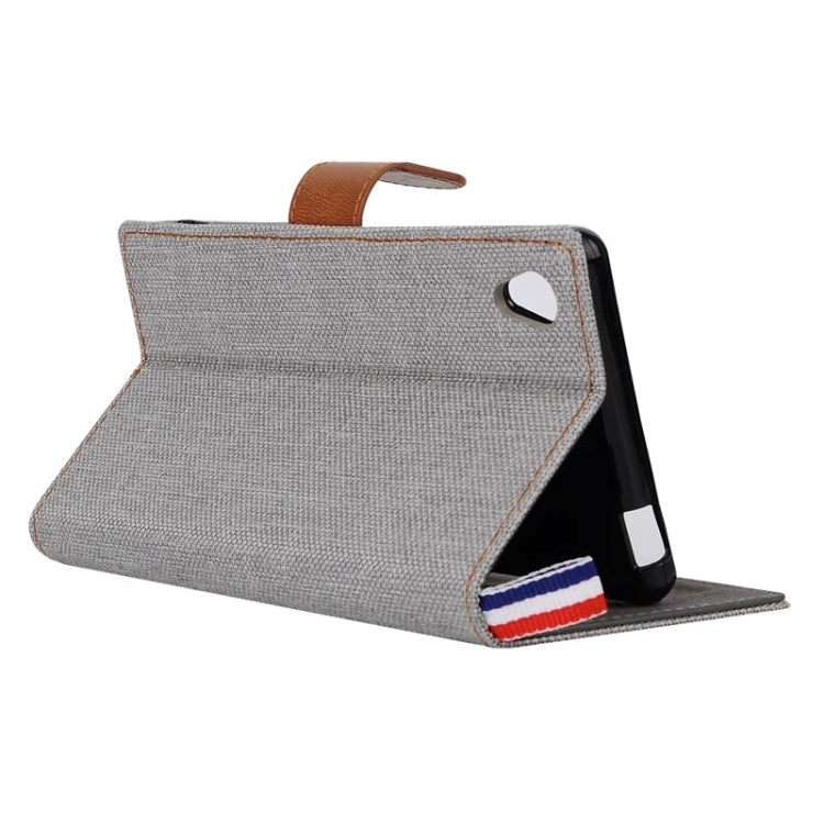 Denim Texture Horizontal Flip Leather Case with Card Slots & Holder & Lanyard for Sony Xperia Z3