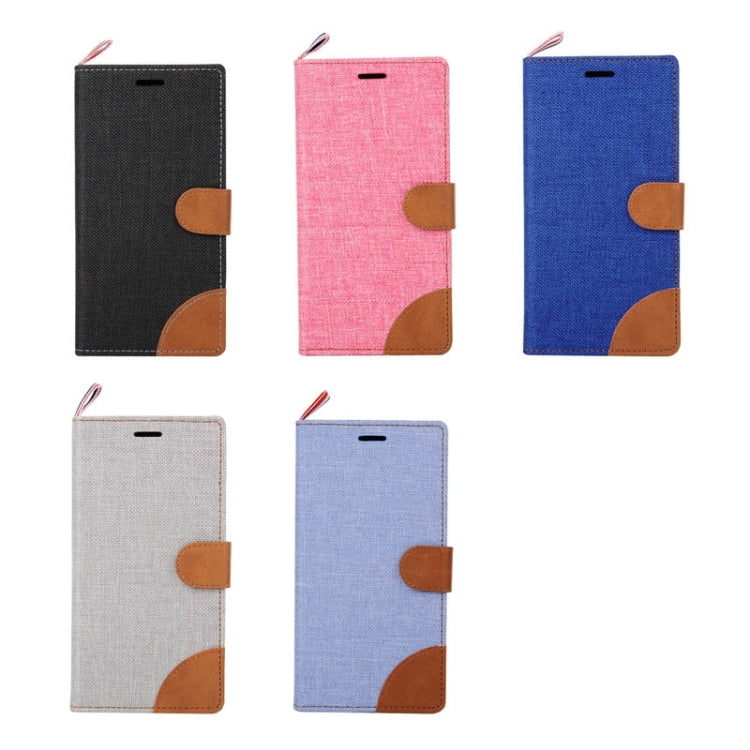 Denim Texture Horizontal Flip Leather Case with Card Slots & Holder & Lanyard for Sony Xperia M4 Aqua