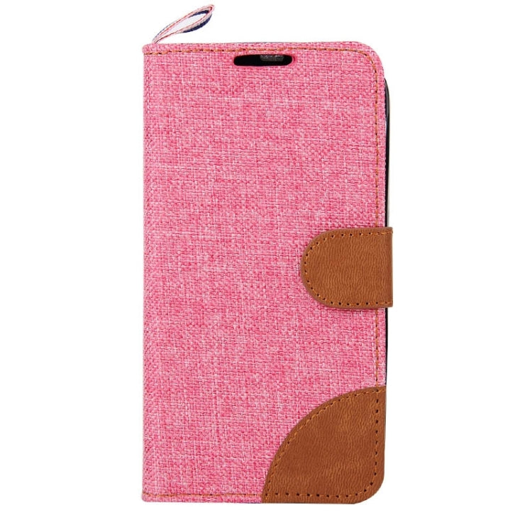 Denim Texture Horizontal Flip Leather Case with Card Slots & Holder & Lanyard for Alcatel One Touch Pop C5