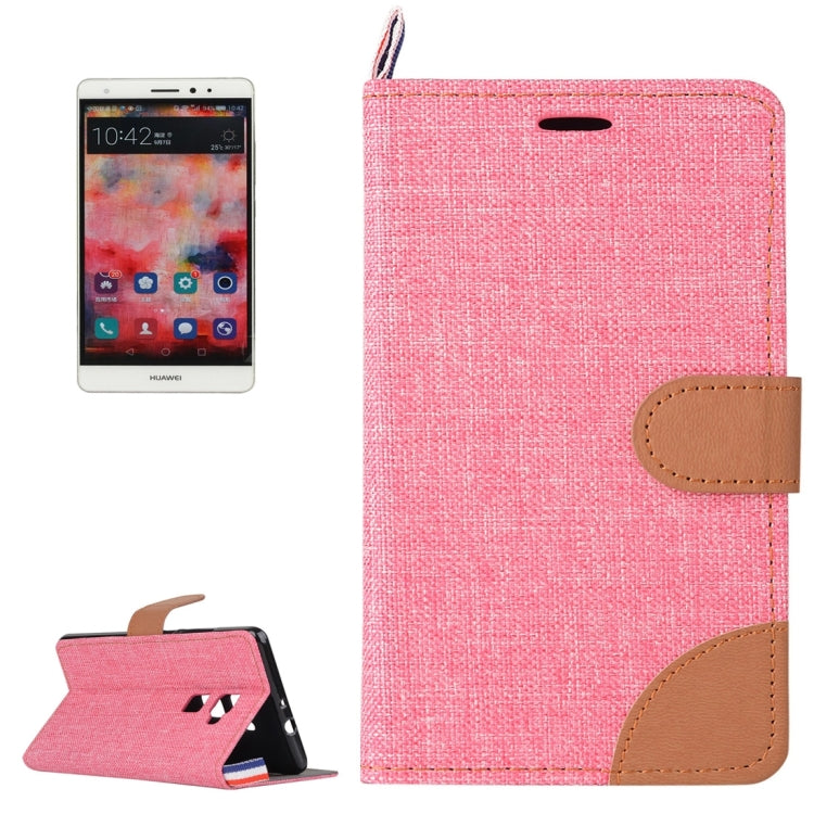 For Huawei  Mate S Denim Texture Horizontal Flip Leather Case with Magnetic Snap & Card Slots & Holder & Sling