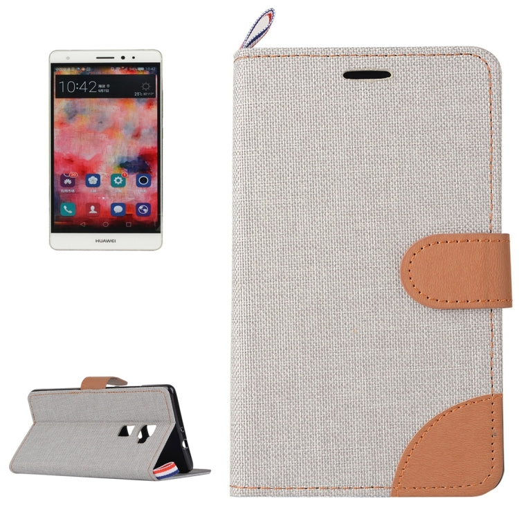For Huawei  Mate S Denim Texture Horizontal Flip Leather Case with Magnetic Snap & Card Slots & Holder & Sling