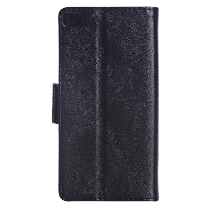 Oil Skin Texture Leather Case with Holder & Card Slots & Wallet for Huawei P8
