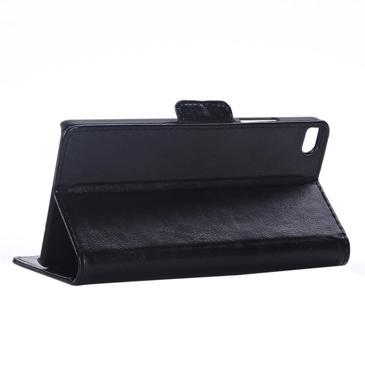 Oil Skin Texture Leather Case with Holder & Card Slots & Wallet for Huawei P8