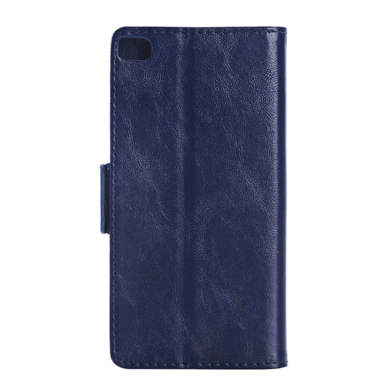 Oil Skin Texture Leather Case with Holder & Card Slots & Wallet for Huawei P8
