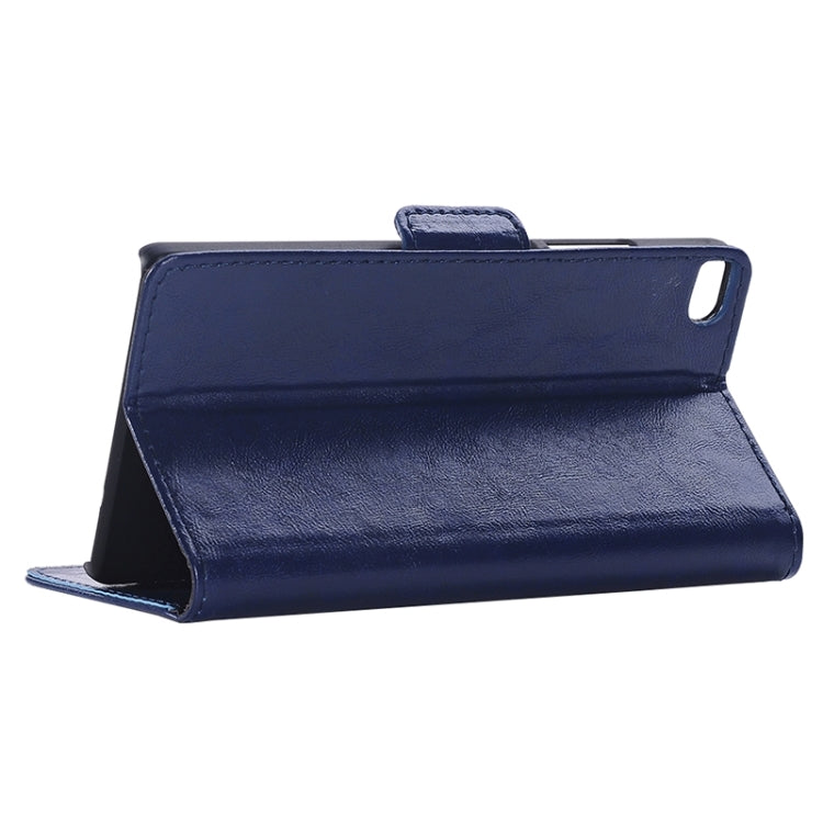 Oil Skin Texture Leather Case with Holder & Card Slots & Wallet for Huawei P8