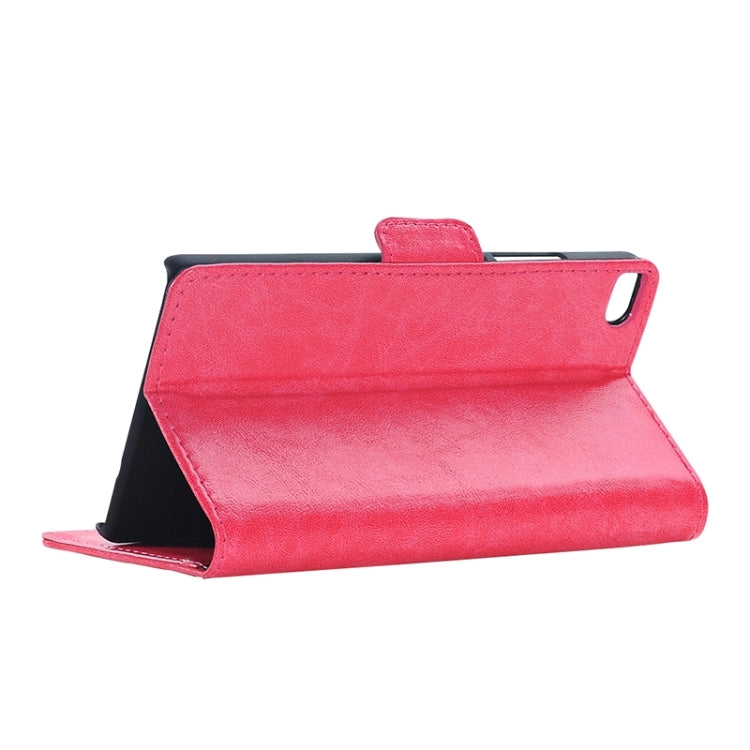 Oil Skin Texture Leather Case with Holder & Card Slots & Wallet for Huawei P8