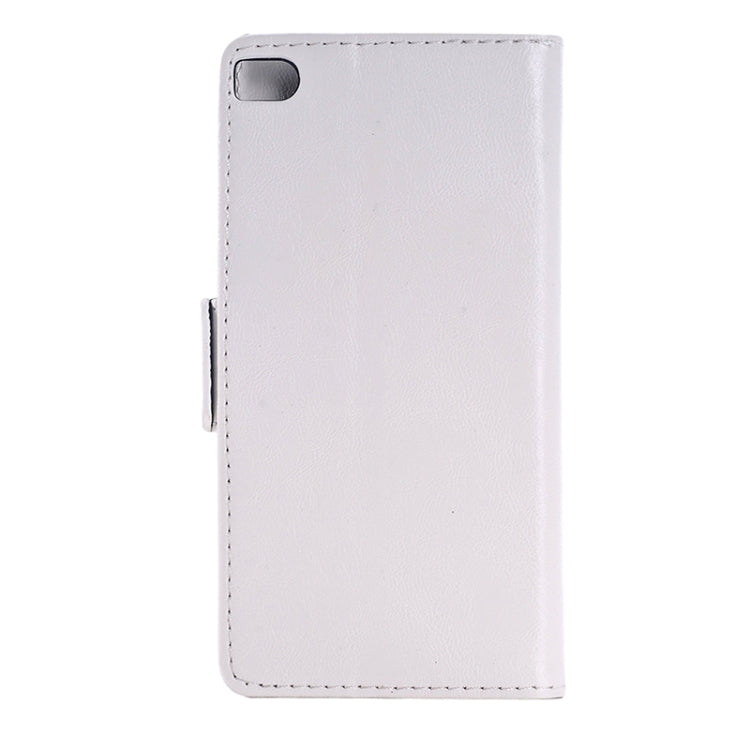 Oil Skin Texture Leather Case with Holder & Card Slots & Wallet for Huawei P8
