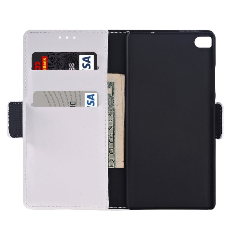 Oil Skin Texture Leather Case with Holder & Card Slots & Wallet for Huawei P8