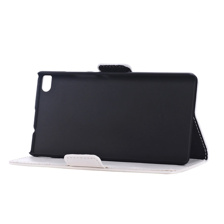 Oil Skin Texture Leather Case with Holder & Card Slots & Wallet for Huawei P8