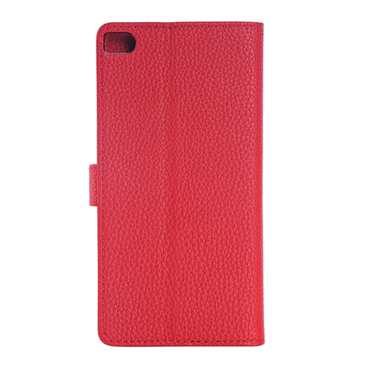 Litchi Texture Leather Case with Holder & Card Slots & Wallet for Huawei P8