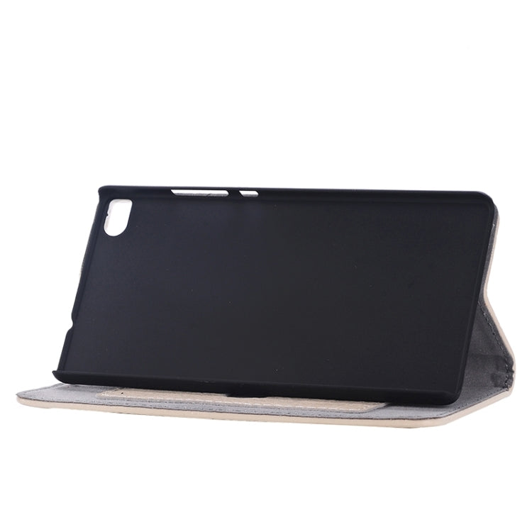 Litchi Texture Genuine Leather Case with Holder & Card Slot for Huawei P8