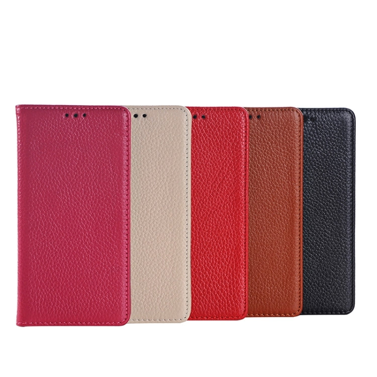 Litchi Texture Genuine Leather Case with Holder & Card Slot for Huawei P8