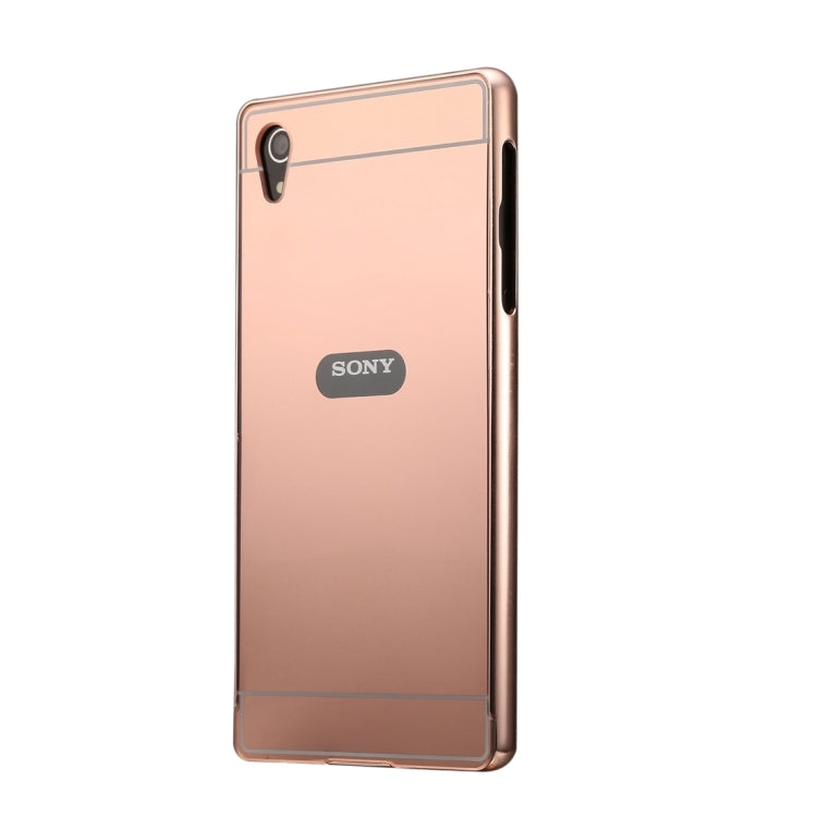 Fashionable Electroplating Push Pull Back Shell Cover + Metal Bumper Frame for Sony Xperia Z1 / L39