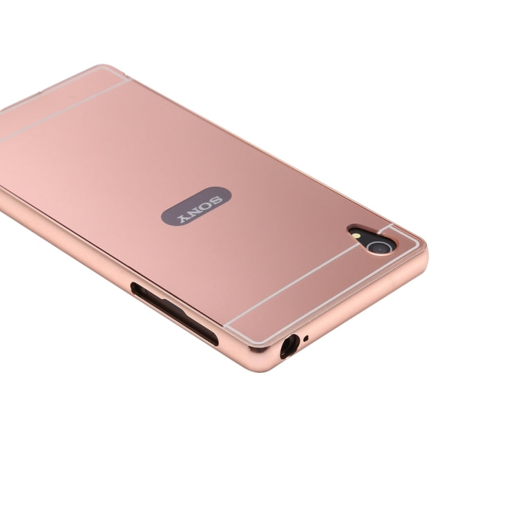 Fashionable Electroplating Push Pull Back Shell Cover + Metal Bumper Frame for Sony Xperia Z1 / L39