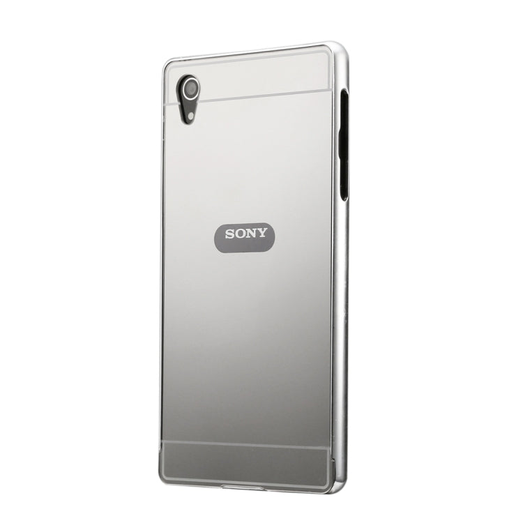 Fashionable Electroplating Push Pull Back Shell Cover + Metal Bumper Frame for Sony Xperia Z1 / L39