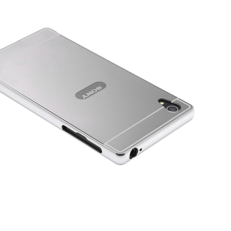 Fashionable Electroplating Push Pull Back Shell Cover + Metal Bumper Frame for Sony Xperia Z1 / L39