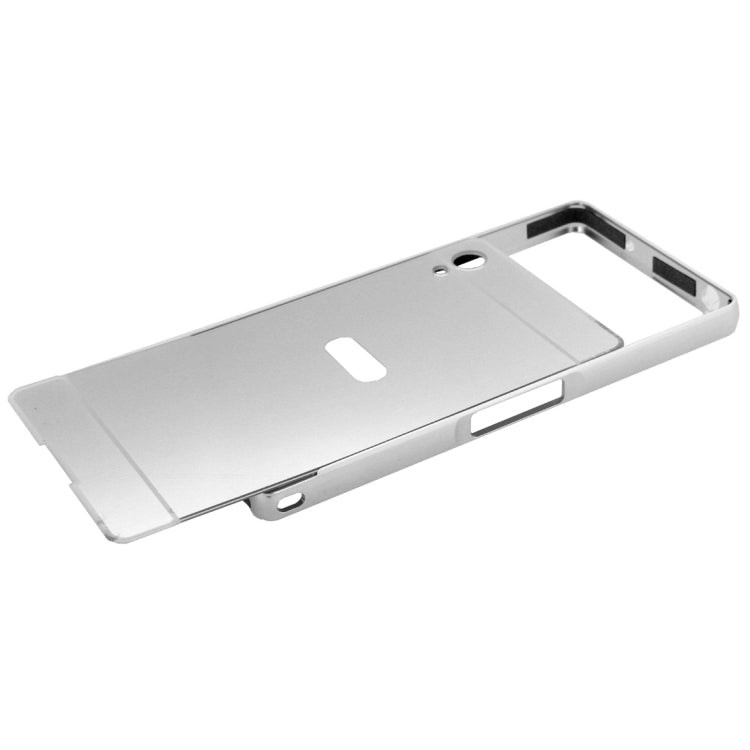 Fashionable Electroplating Mirror Push Pull Back Shell Cover + Metal Bumper Frame for Sony Xperia Z2 / L50