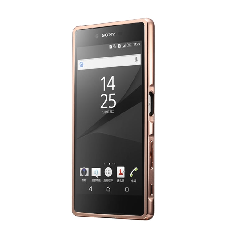 Fashionable Electroplating Push Pull Back Shell Cover + Metal Bumper Frame for Sony Xperia Z3