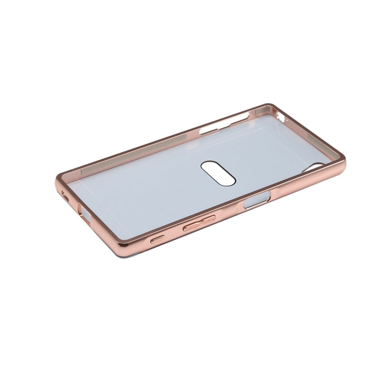 Fashionable Electroplating Push Pull Back Shell Cover + Metal Bumper Frame for Sony Xperia Z3