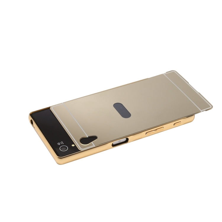Fashionable Electroplating Push Pull Back Shell Cover + Metal Bumper Frame for Sony Xperia Z3+ / Z4