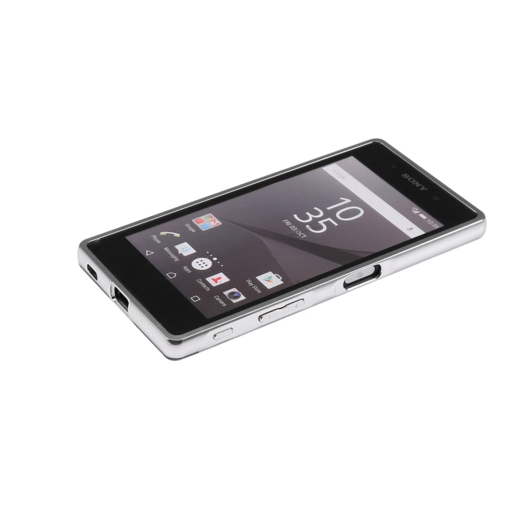 Fashionable Electroplating Push Pull Back Shell Cover + Metal Bumper Frame for Sony Xperia Z5