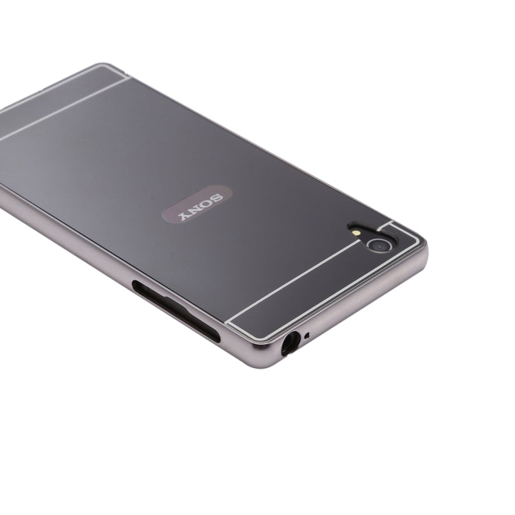 Fashionable Electroplating Push Pull Back Shell Cover + Metal Bumper Frame for Sony Xperia M4 Aqua