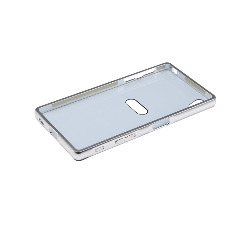 Fashionable Electroplating Push Pull Back Shell Cover + Metal Bumper Frame for Sony Xperia M4 Aqua