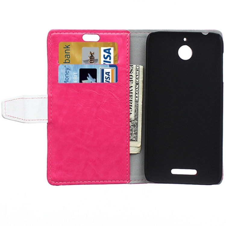 For HTC Desire 510 Crazy Horse Texture Color Matching Flip Leather Case with Holder & Card Slots & Wallet