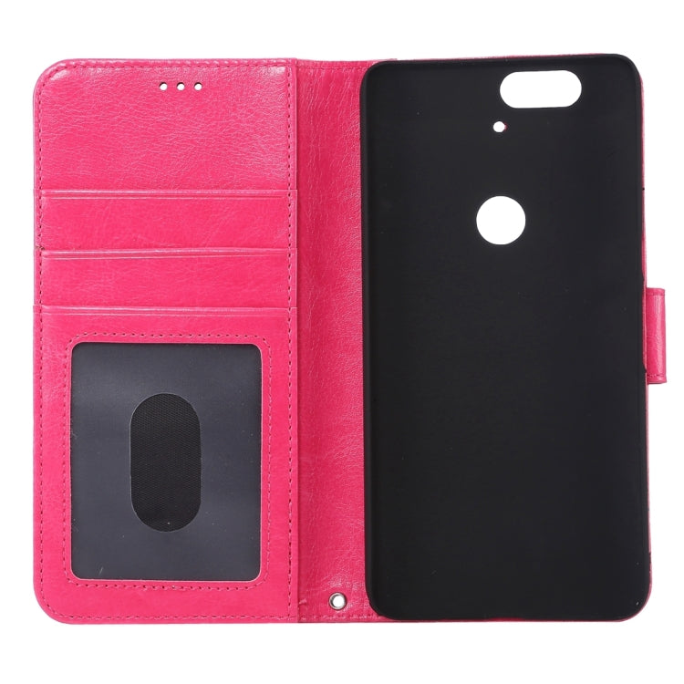 Crazy Horse Texture Horizontal Flip Magnetic Snap Leather Case with Adjustable Holder & Card Slots & Photo Frame & Wallet & Lanyard for Google Nexus 6P