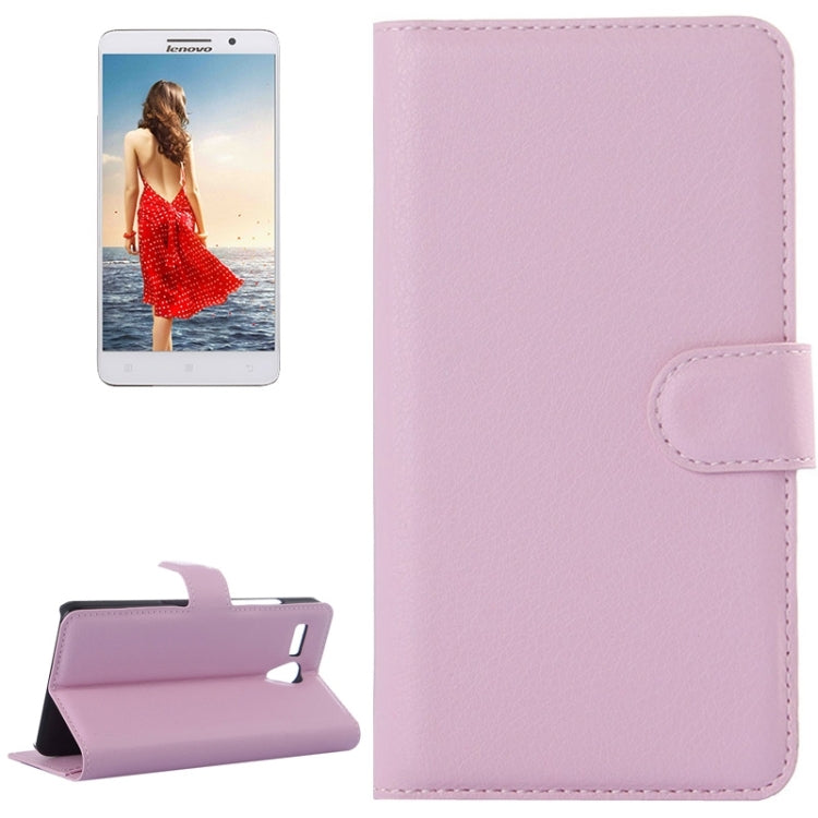 Litchi Texture Flip Leather Case with Holder & Card Slots & Wallet for Lenovo A616