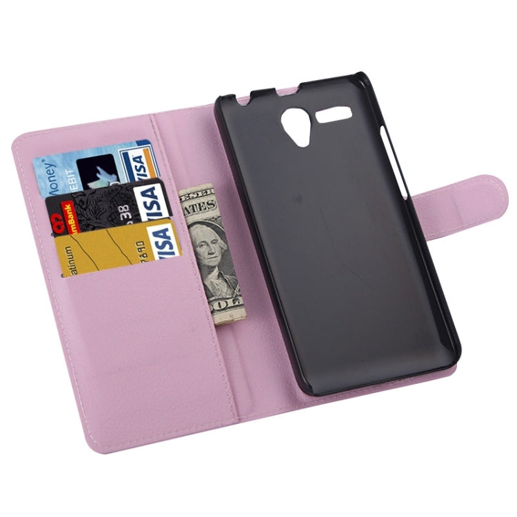 Litchi Texture Flip Leather Case with Holder & Card Slots & Wallet for Lenovo A616
