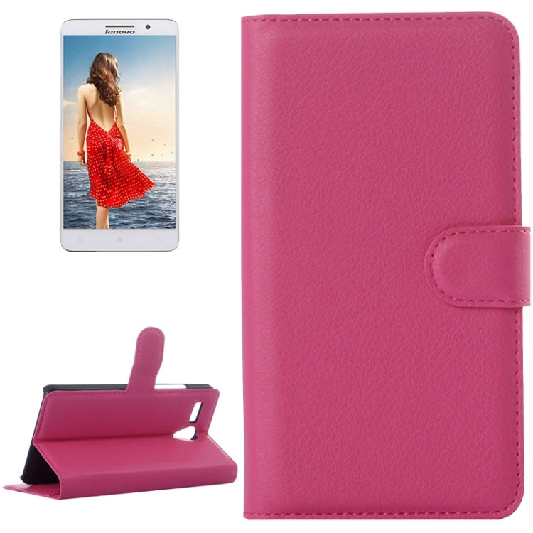 Litchi Texture Flip Leather Case with Holder & Card Slots & Wallet for Lenovo A616