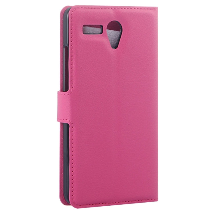 Litchi Texture Flip Leather Case with Holder & Card Slots & Wallet for Lenovo A616