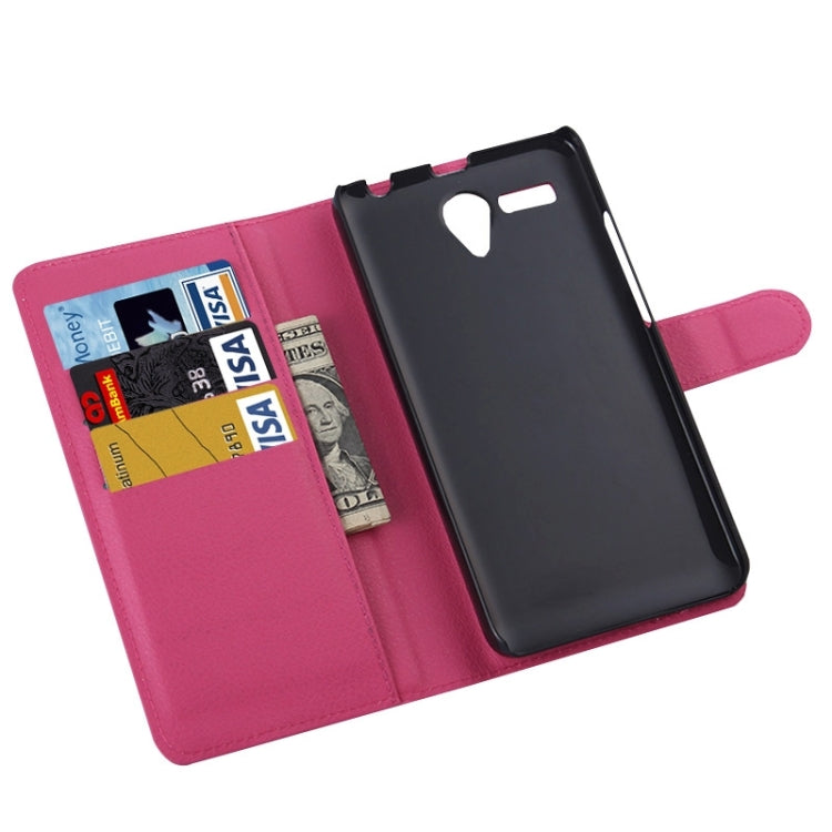 Litchi Texture Flip Leather Case with Holder & Card Slots & Wallet for Lenovo A616