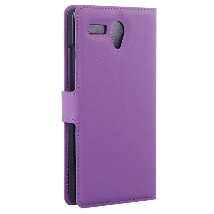 Litchi Texture Flip Leather Case with Holder & Card Slots & Wallet for Lenovo A616