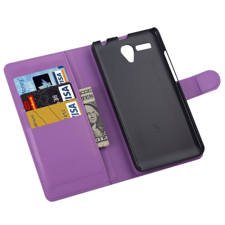 Litchi Texture Flip Leather Case with Holder & Card Slots & Wallet for Lenovo A616