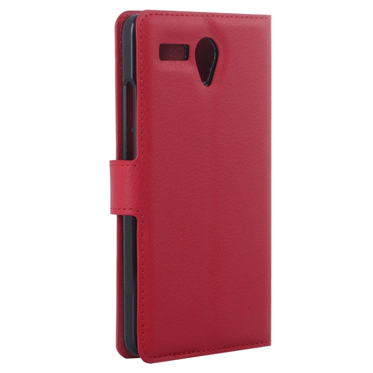 Litchi Texture Flip Leather Case with Holder & Card Slots & Wallet for Lenovo A616