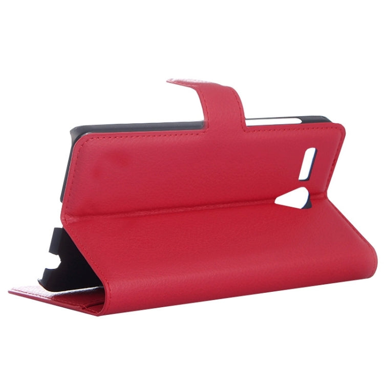 Litchi Texture Flip Leather Case with Holder & Card Slots & Wallet for Lenovo A616